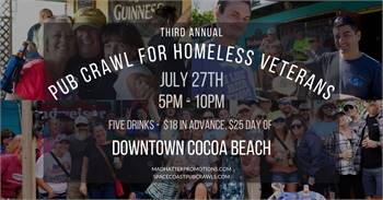 3rd Annual Pub Crawl for Homeless Veterans, Downtown Cocoa Beach!
