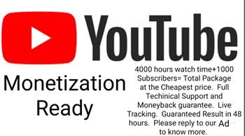 YouTube monetization and Social Media Marketing at an affordable price starting @$250
