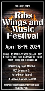 5th Annual Treasure Coast Ribs Wings and Music Festival Returns to Hutchinson Island,