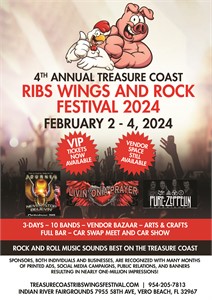 Company Sponsorships Available Now - Treasure Coast Ribs Wings & Rock Festival 